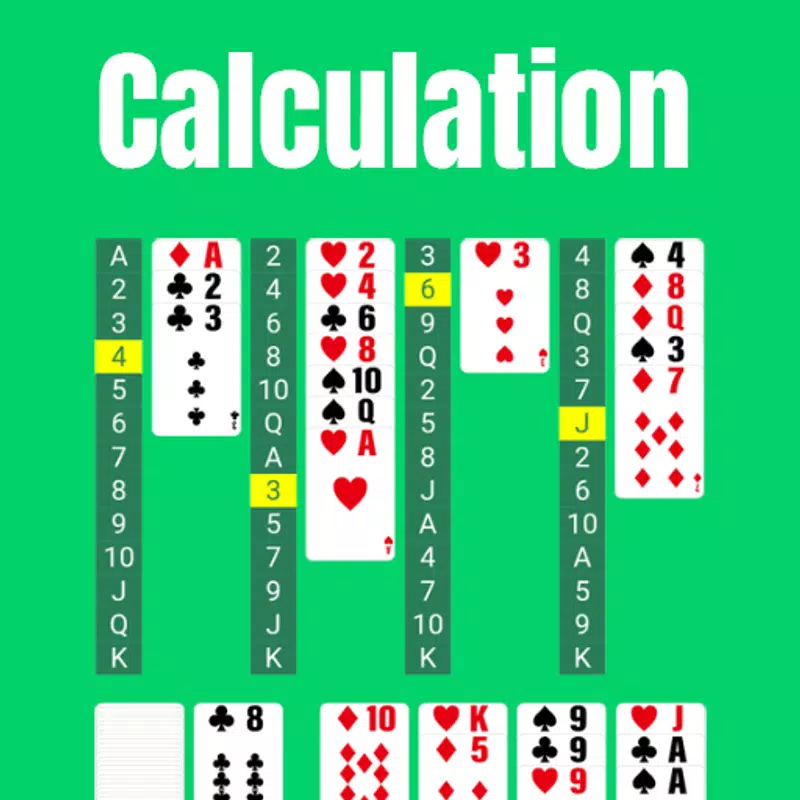 Calculation. Cards game.