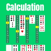Calculation. Cards game.